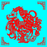 鸡剪纸