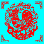 鸡王镇宅剪纸