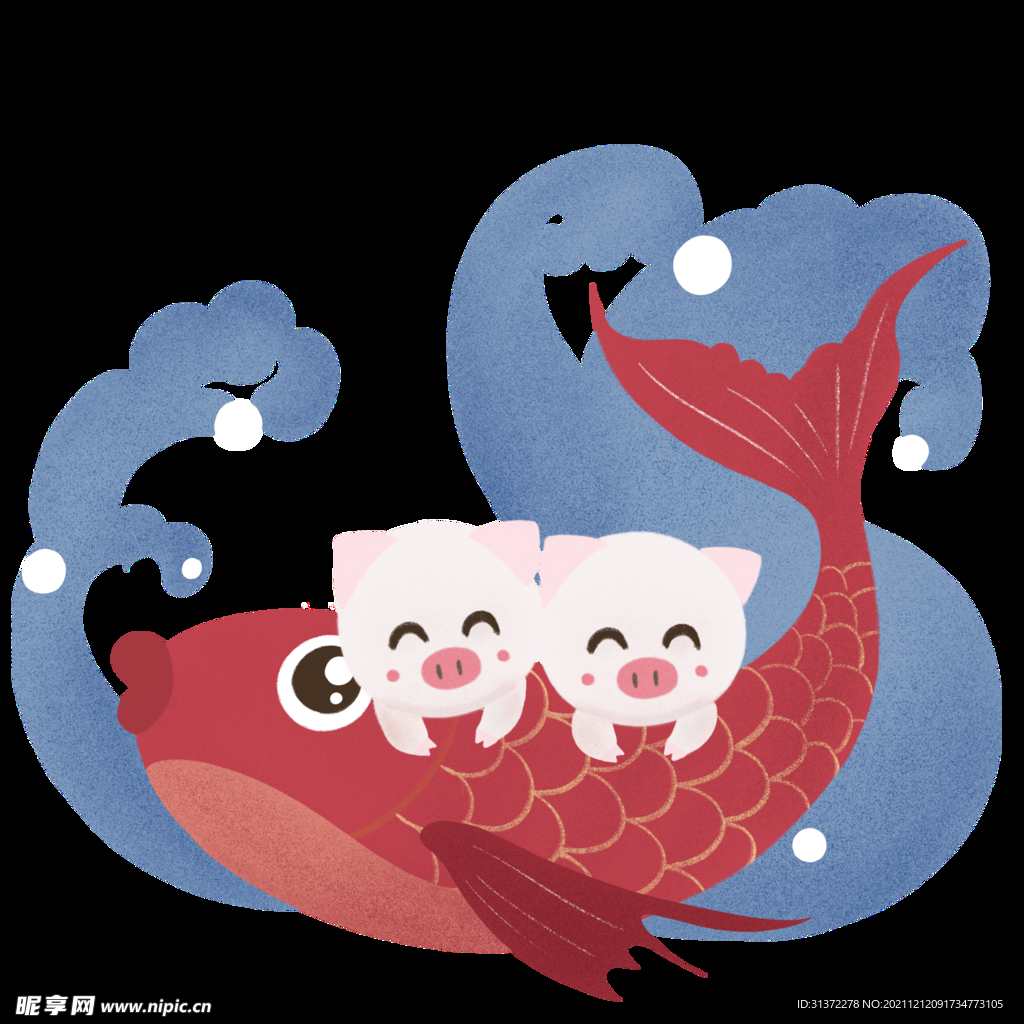 锦鲤元素图片