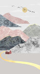 抽象山水意境装饰画