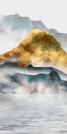 金色意境山水装饰画