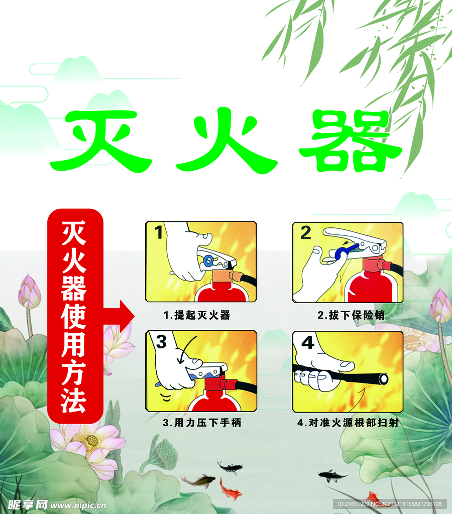 灭火器使用方法