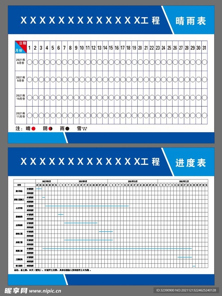 进度表晴雨表