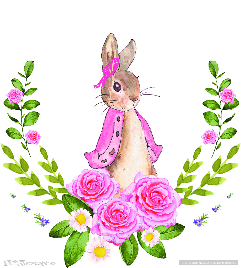 花卉兔子