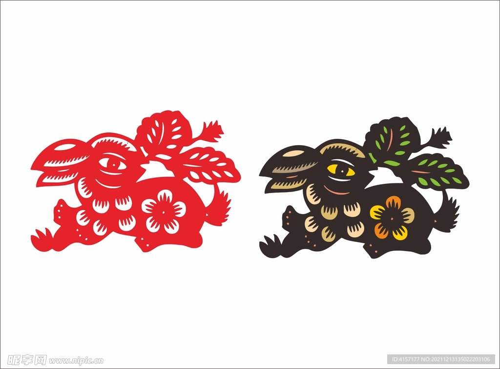 兔子剪纸