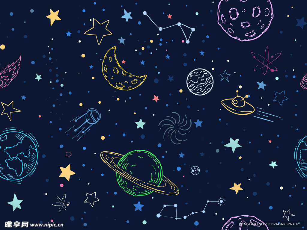 宇宙星球彩色