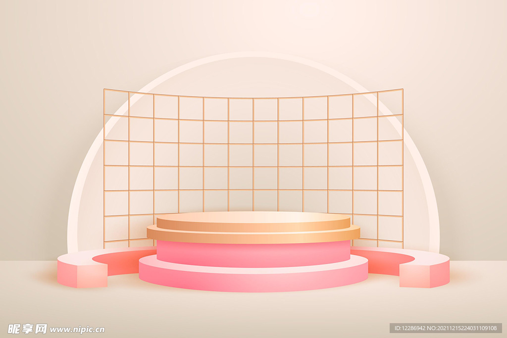 c4d电商产品展台背景