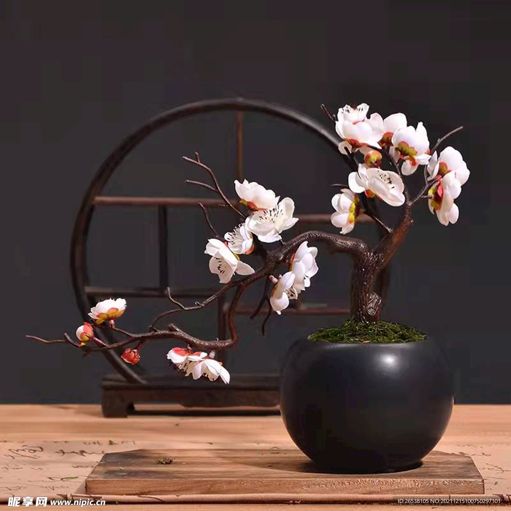 桌面摆件花