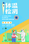 工地体温检测防控海报