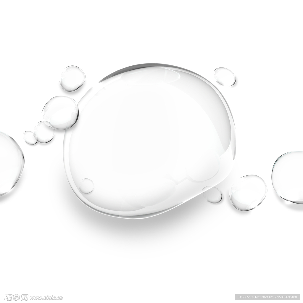 透明水珠液体水滴分层PSD素材