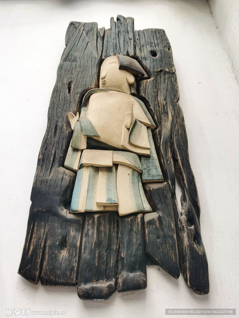 木雕木制复古人物装饰