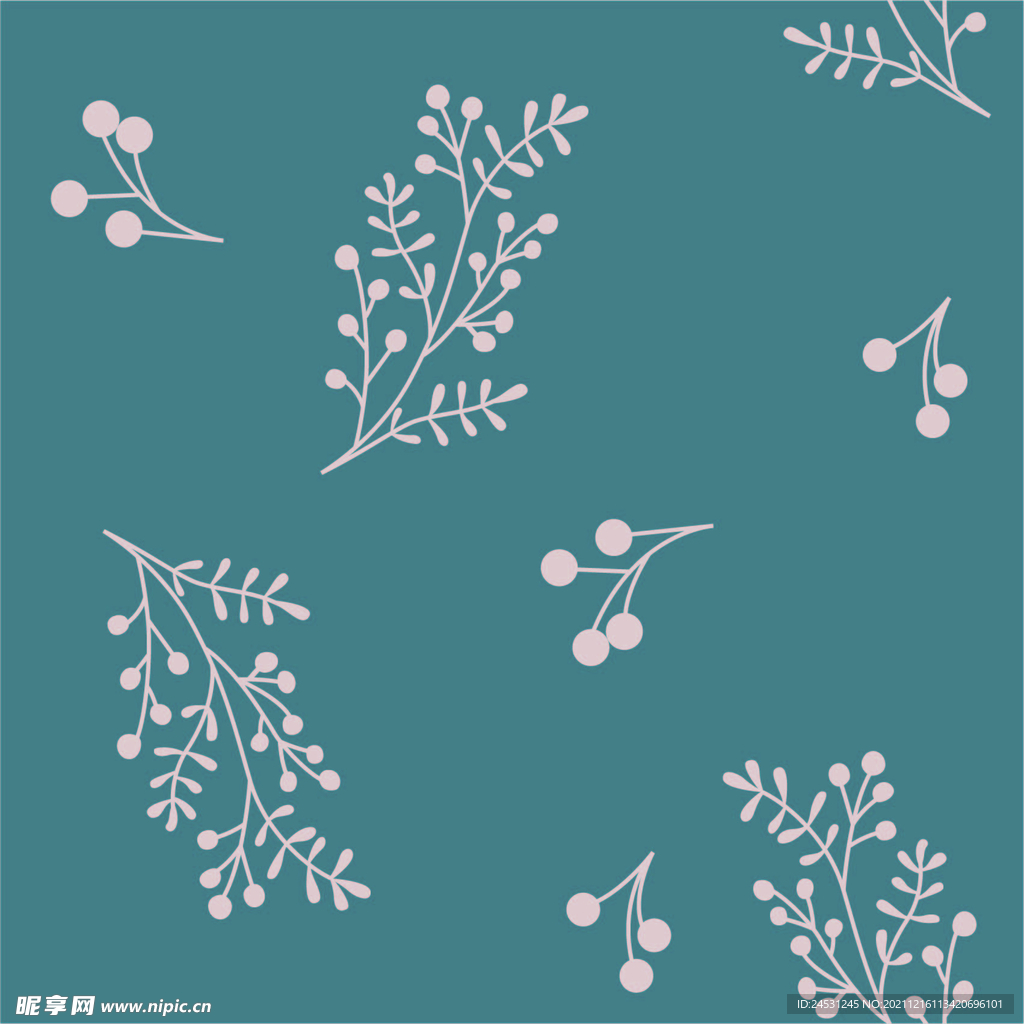 小清新碎花循环图案
