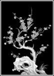 精雕梅花背板素材