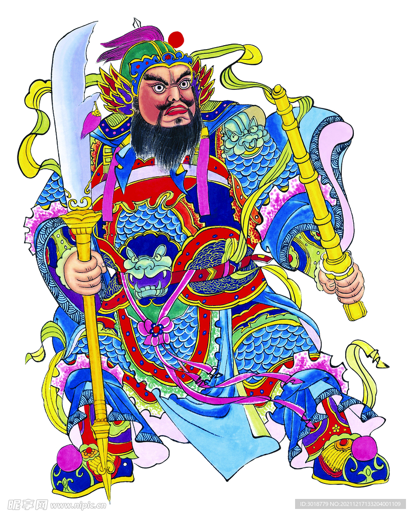 门神画 