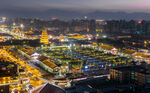 大雁塔夜景俯拍全景图