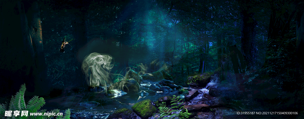 童话森林 梦幻森林背景