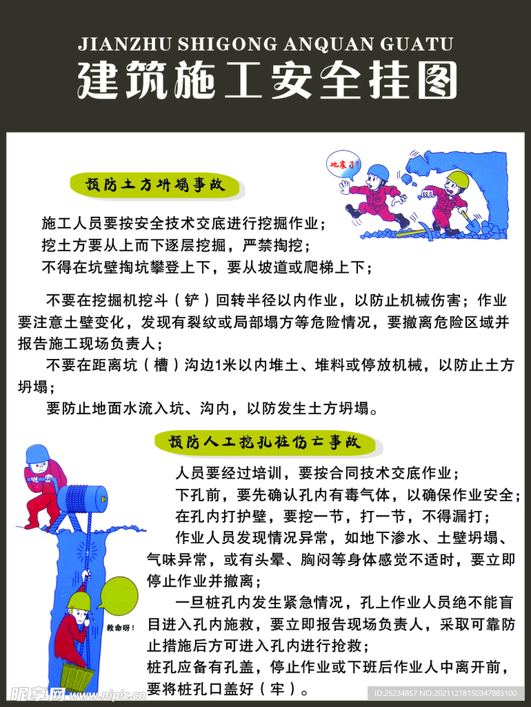 建筑施工安全挂画