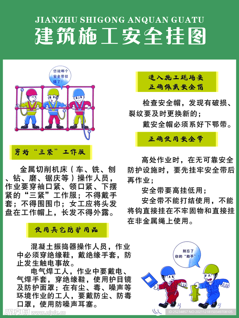 建筑施工安全挂画
