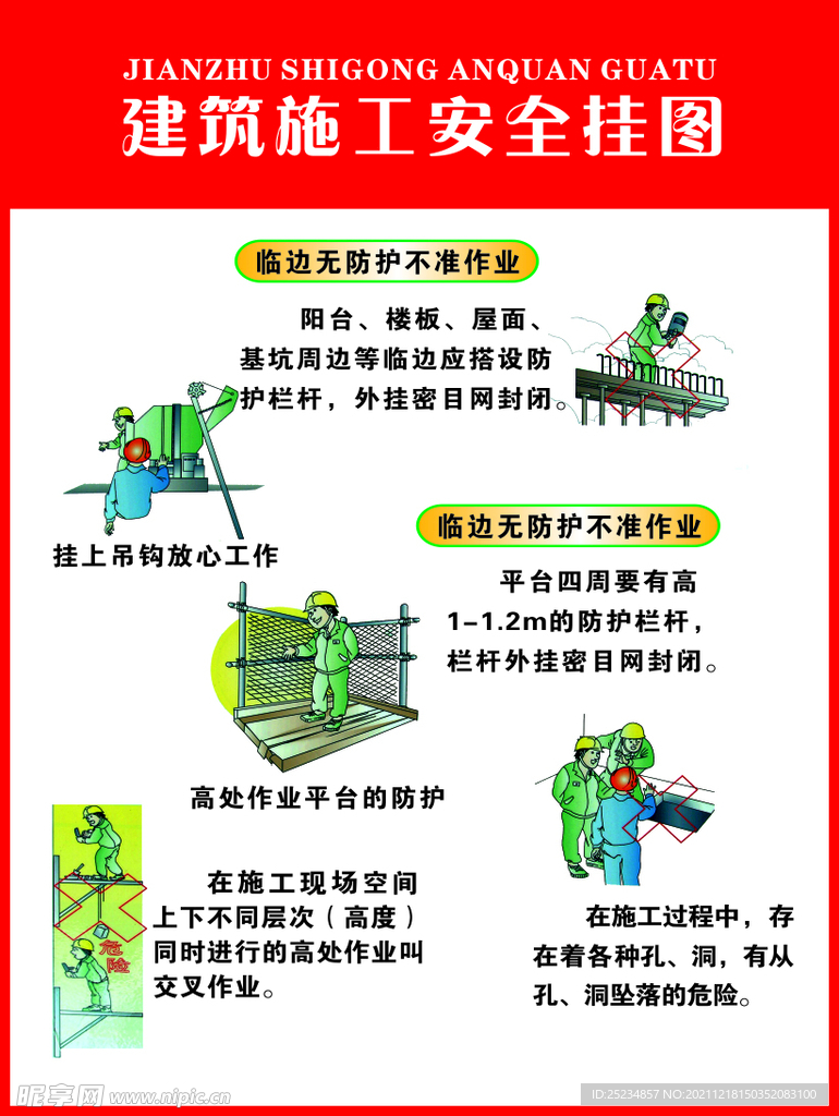 建筑施工安全挂画