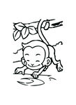 猴子捞月矢量
