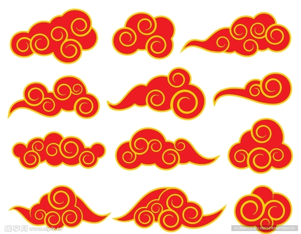 祥云素材云朵国风吉祥如意中国