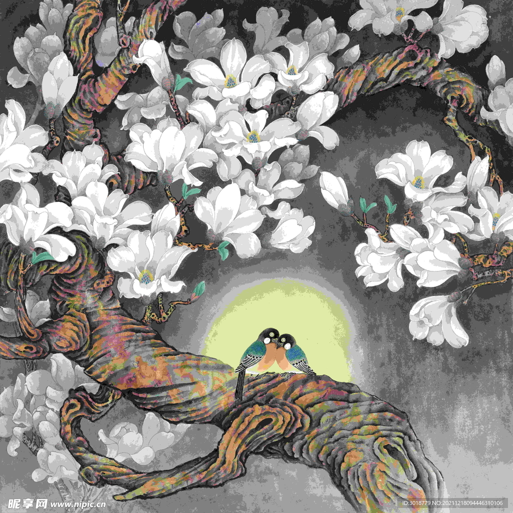 玉兰小鸟