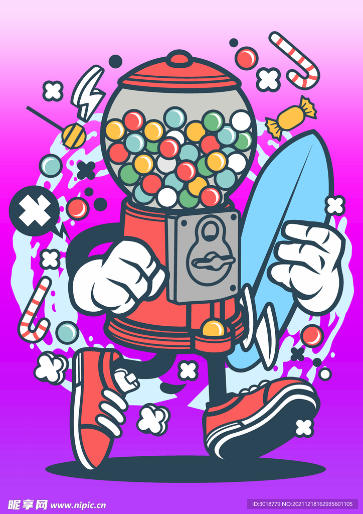 卡通印花 