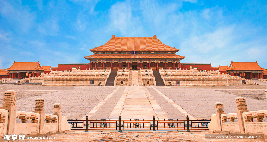 北京故宫紫禁城太和殿全景图片