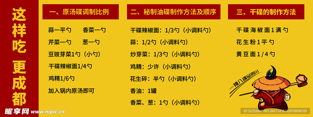火锅蘸料表