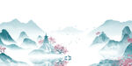 中国风山水背景