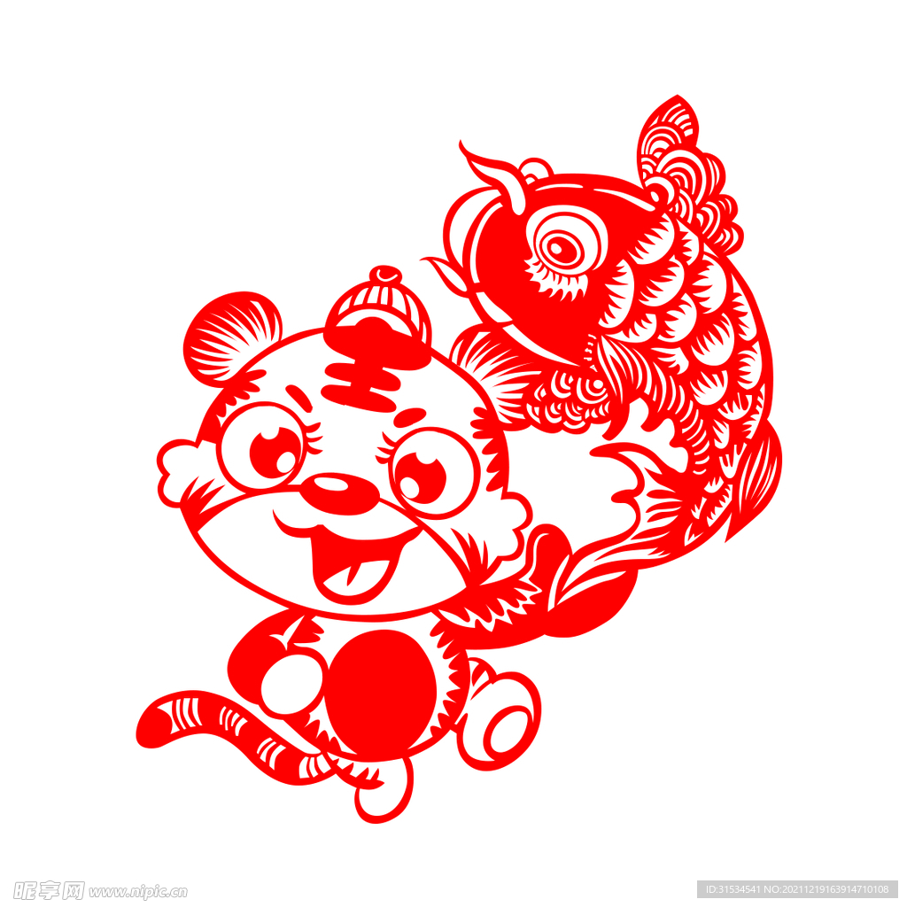 虎年剪纸