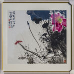 荷花中国画