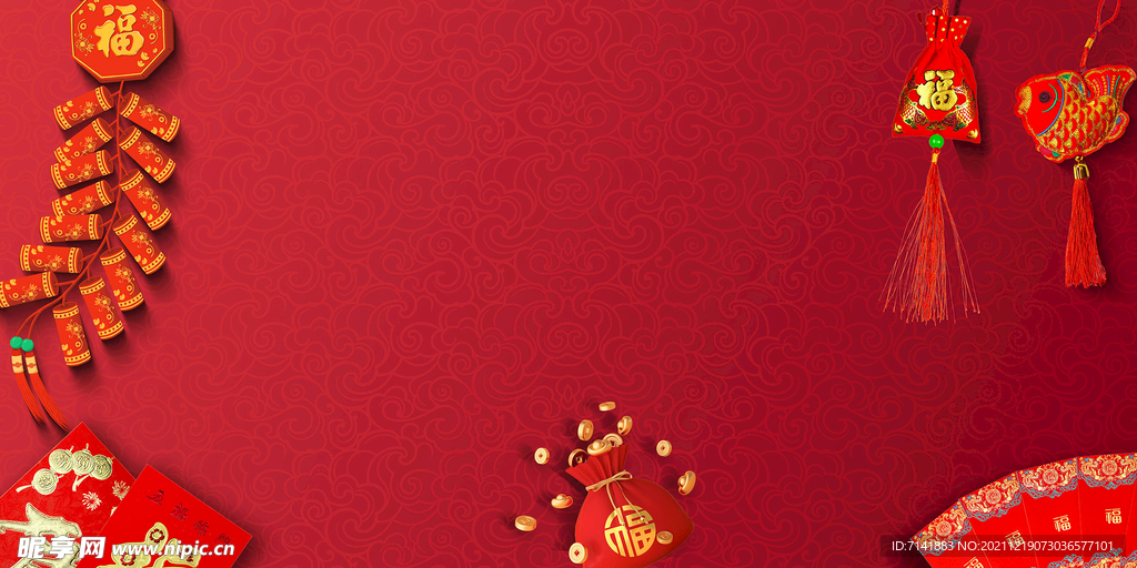 红色背景