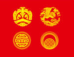 国风中式素材纹理矢量窗花国潮纹