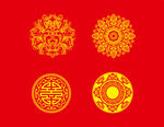国风中式素材纹理矢量窗花国潮纹