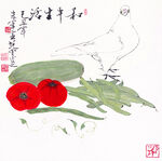 蔬菜水墨画