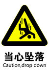 当心坠落安全标志牌