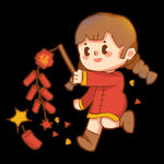 2022虎年新春喜庆欢喜放鞭炮