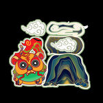 虎年福节日元素可爱插图装饰