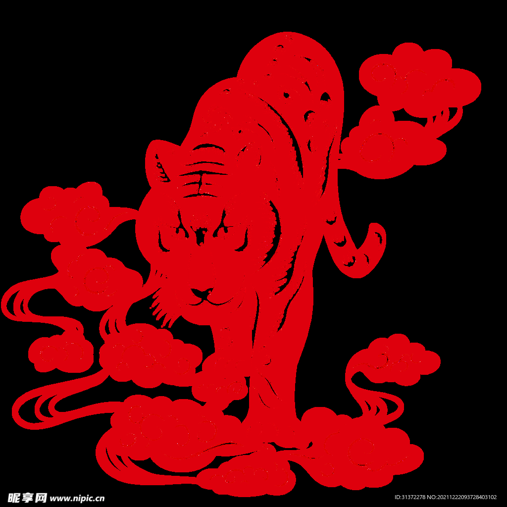 虎年剪纸图片 