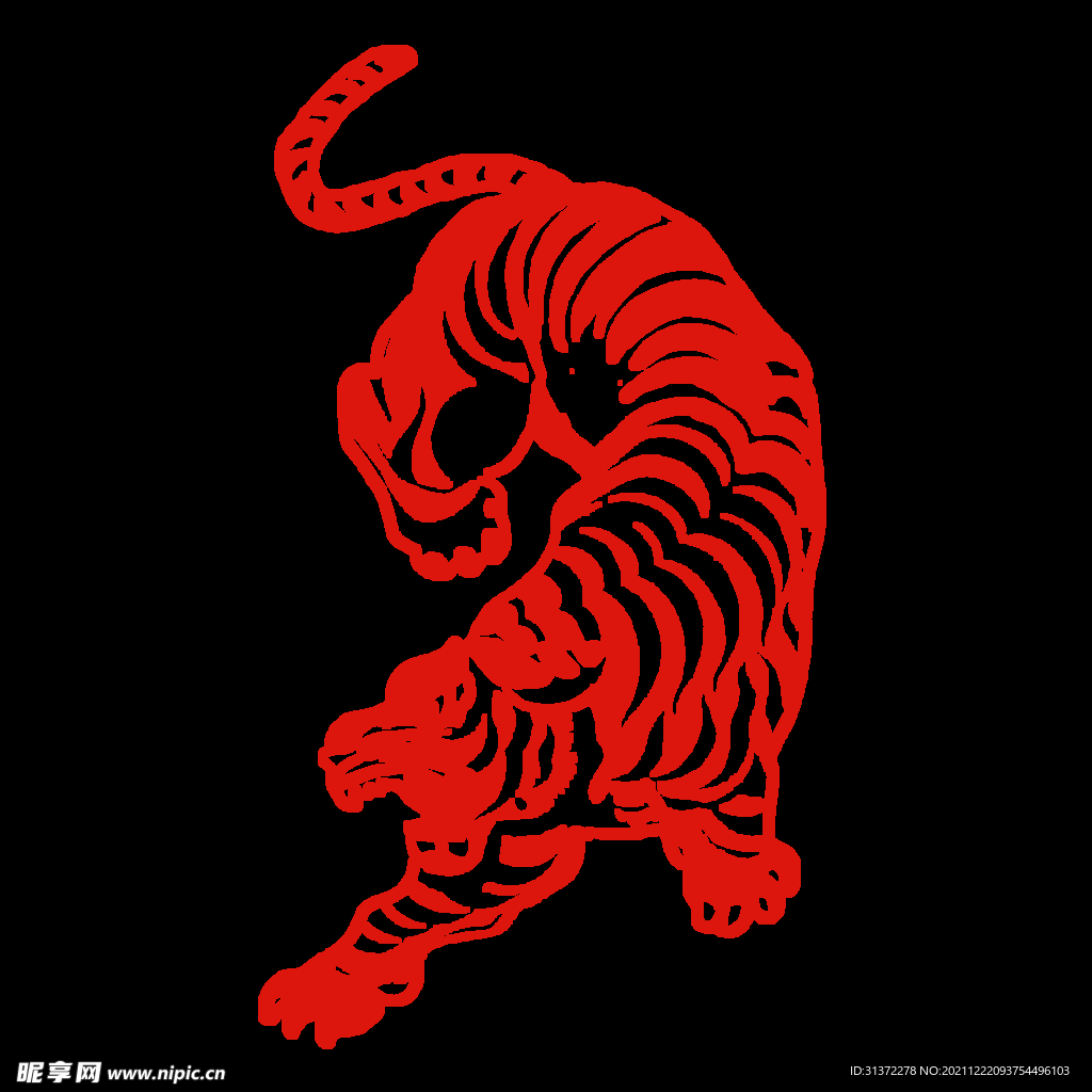   虎年剪纸图片 