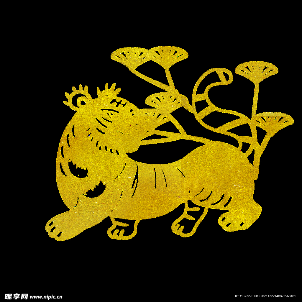 虎年剪纸图片 