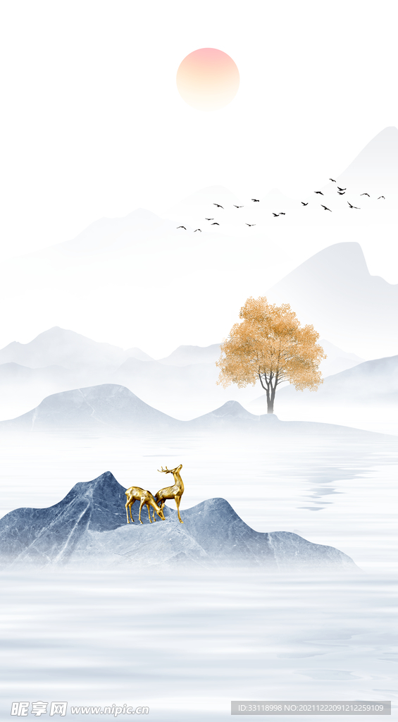 水墨山水玄关