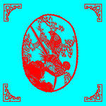 鸟与松树剪纸