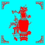 花瓶剪纸
