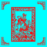 采花剪纸