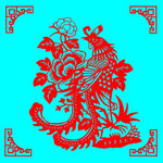 凤穿牡丹剪纸