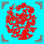 喜上眉梢剪纸