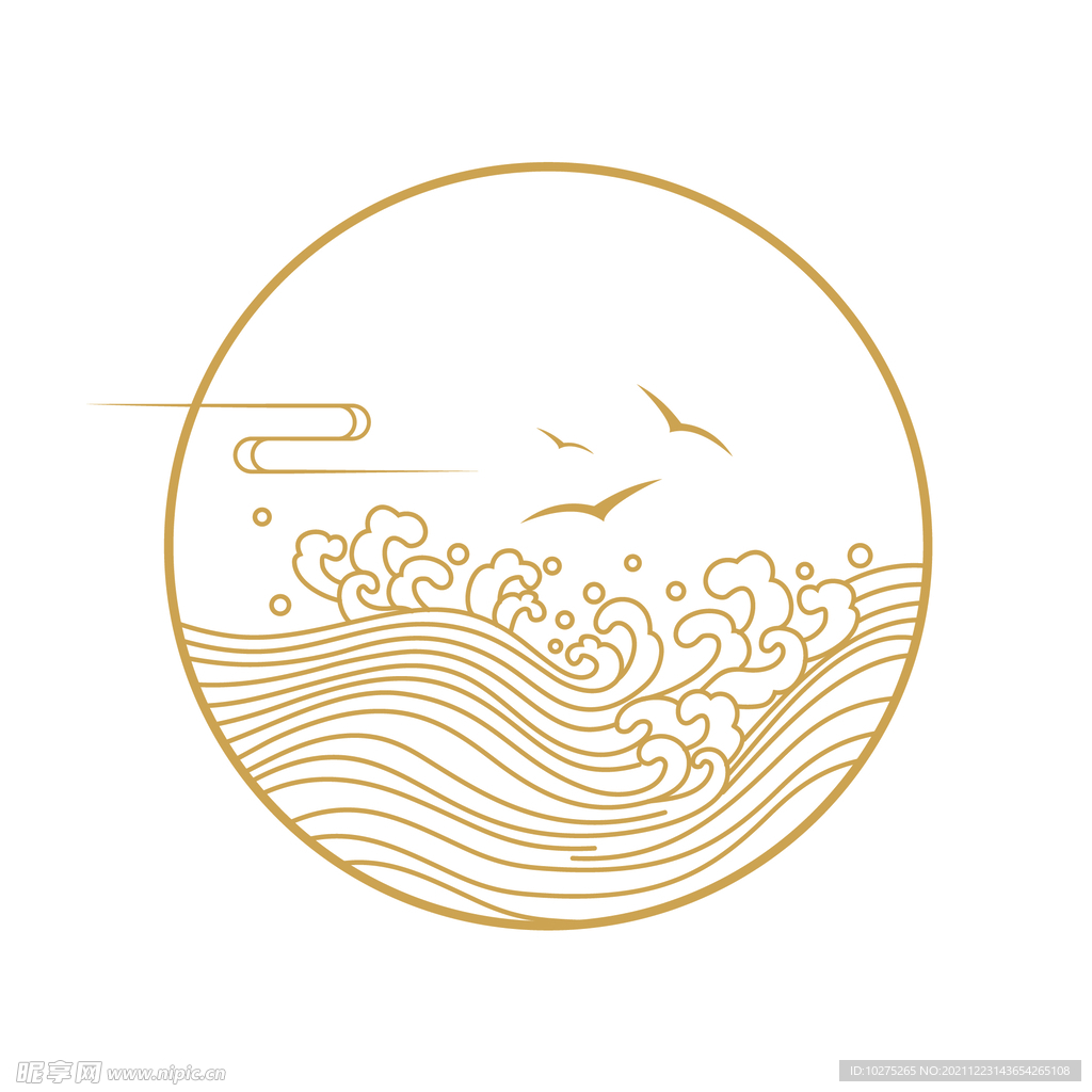 云纹海水纹中国风古典边框