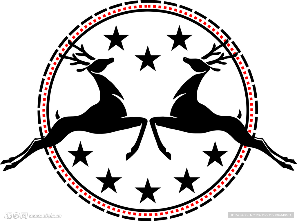 剪影鹿logo